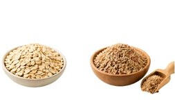 oats-vs-whole-grain-bran-fiber comparison of oats and whole grain bran showing soluble and insoluble fiber benefits