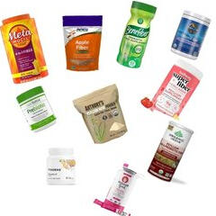 best-fiber-supplements-overview collection of fiber supplement bottles including powder, capsules, and gummies for digestive and gut health support