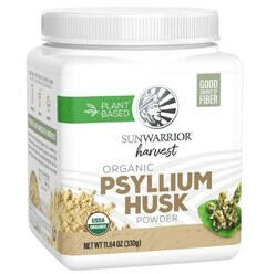 sunwarrior-psyllium-husk-powder Sunwarrior psyllium husk powder organic fiber supplement for gut and blood sugar balance